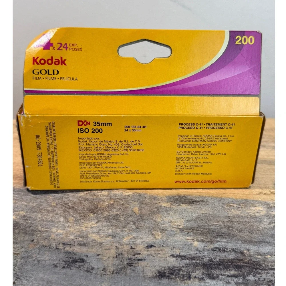 Kodak Gold 200 Color 35mm Film 4 Rolls 24 Exp Each Expired 06/2009 New Sealed